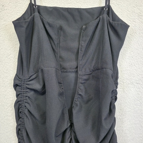 Abercrombie Fitch‎ Mini Dress Womens MT Tall Black Ruched Bodycon Whimsigoth - Picture 10 of 15
